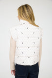 Raeleigh Polka Dot/Bow Detailed Puffer Vest