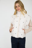 Raeleigh Polka Dot/Bow Detailed Puffer Vest
