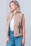 Western Embroidery Woven Vest
