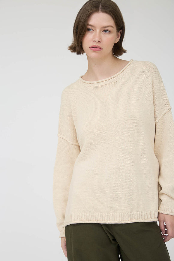 Raw Edge Long Sleeve Sweater