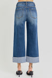 Maggie High Rise Ankle Wide Cuffed Jeans