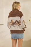 Sweater With Horse Print