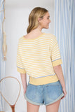 Lexi Stripe Raw Edge Sweater