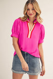 Kaylee Ruffled Neckline Top