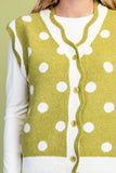 Keenan Polka-Dot Sweater Vest
