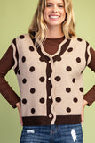 Keenan Polka-Dot Sweater Vest