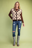 Keenan Polka-Dot Sweater Vest