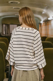 Henley Wide Long Sleeve Knit Top
