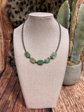 Turquoise Flat Stone Navajo Necklace