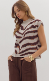 Braylee Zebra Print Sweater