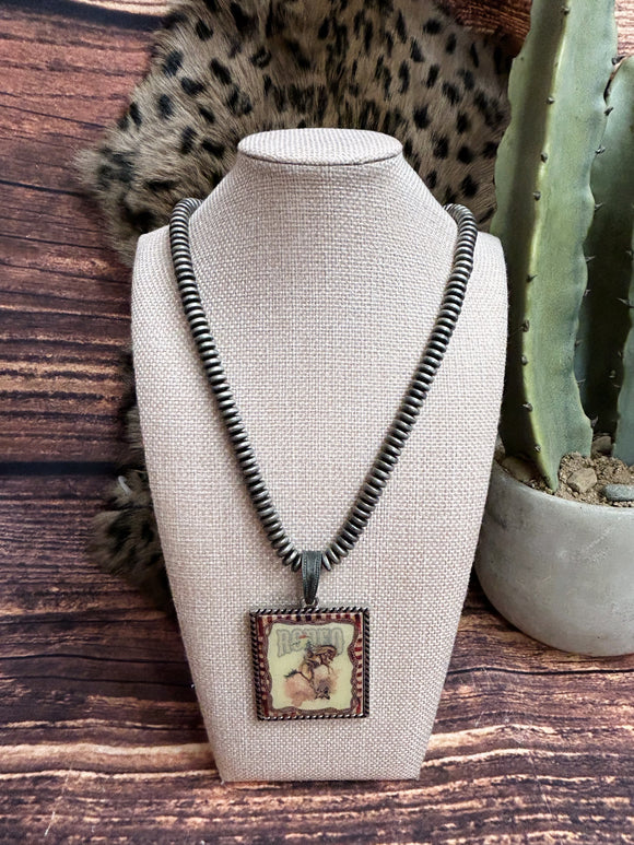 Navajo Inspired Pendant Saucer Necklace