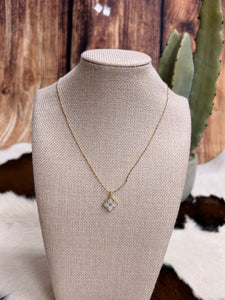 Glazed Dainty Flower Necklace