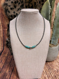 Turq/Navajo Long Bead Necklace