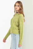 Sherry Basketweave Sweater - Pale Olive