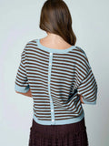 Halle Stripe Short Sleeve Sweater