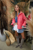 Davi Quilted Jacket-Coral Pink