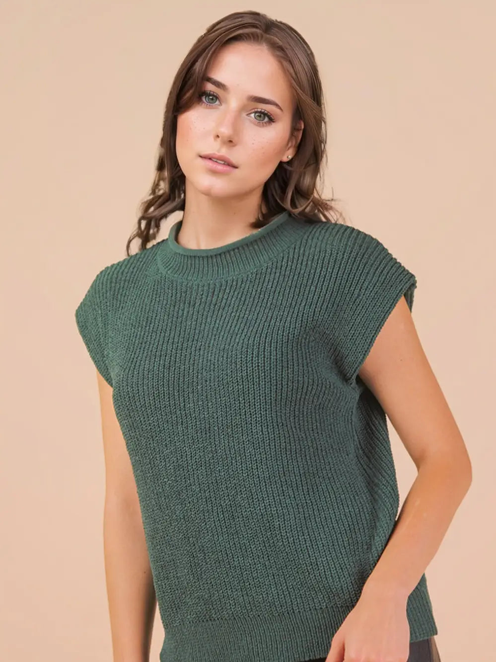 Josie Knit Sweater Vest- Tan – Missy's Boutique