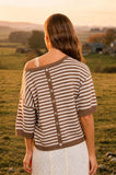 Halle Stripe Short Sleeve Sweater