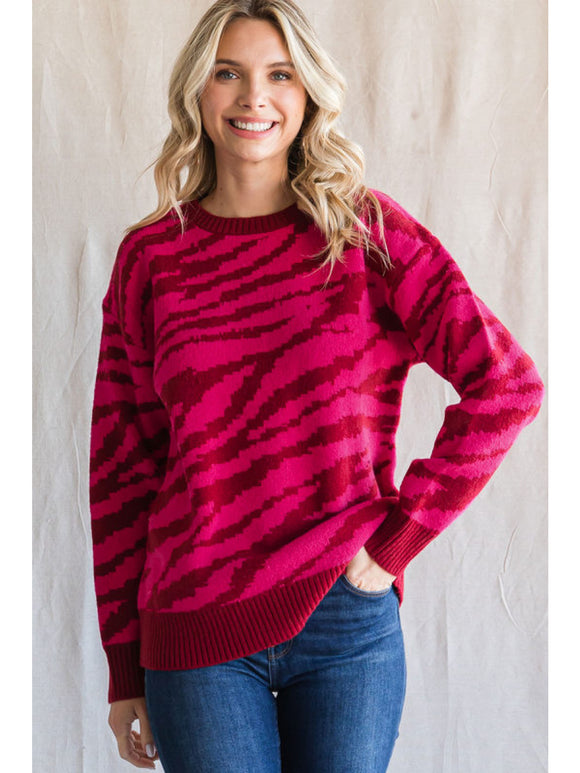 Kate Zebra Print Sweater