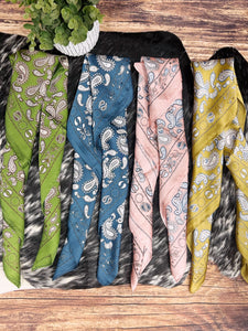 Navy Paisley Wild Rag