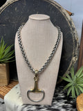 Statement Horse Bit Pendant Necklace