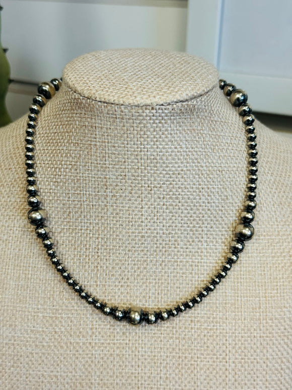 4-8MM Graduated Navajo Necklace