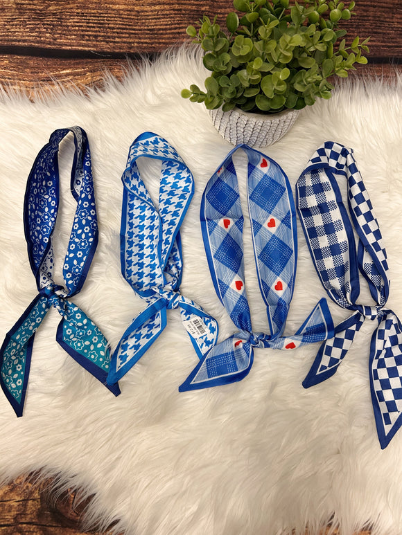 Blue Patterned Twilly