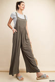Remi Rayon Crepe Overalls-Olive