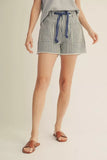 Karis Drawstring Waist Stripe Shorts