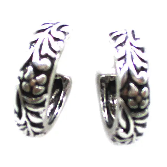 Western Engraved Hoop Earring