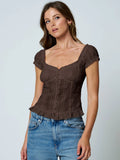 Maddy Textured Ruffle Top