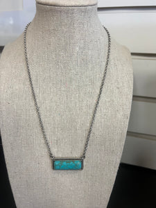 Turquoise Bar Necklace