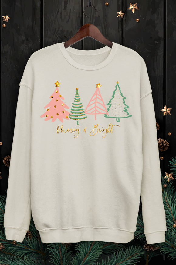 Merry & Bright Glitter Sweatshirt