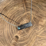 Silver Turquoise Bar Necklace