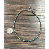 Handmade 15" 4mm Navajo Gemstone Necklace