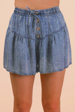 Josie Button Down Flare Shorts