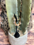 Gold Pearl Hoop Earrings