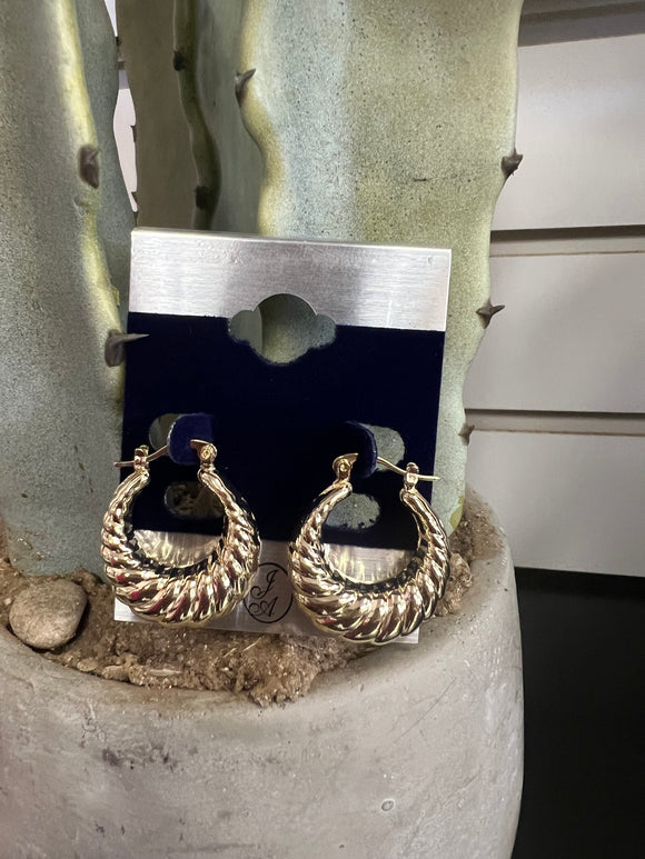 Shrimp Hoop Earring-Silver