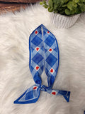 Blue Patterned Twilly