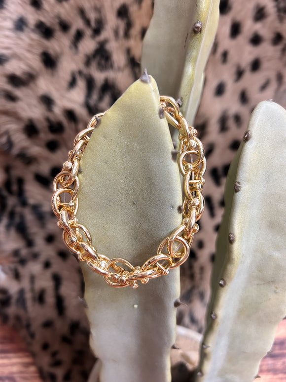 Chain Horse Bit Stretch Bracelet
