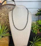 6mm 20” Silver Plated Copper Pearl Necklace