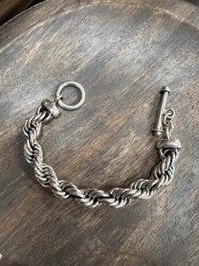 11 mm Sterling Silver Rope Bracelet