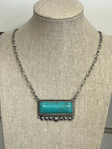 Turquoise Bar Necklace