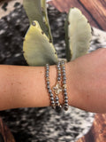 Silver/Gold Clover Bracelet Set