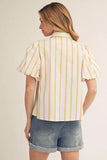 Cassie Striped Western Embroidery Top