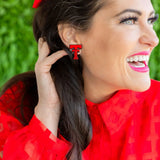 Red and Black Vintage Double T Studs