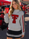 Texas Tech Sequin Stripe Sweatshirt