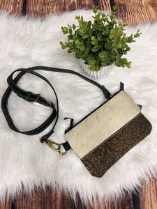Crossbody Leather & Cowhide Purse