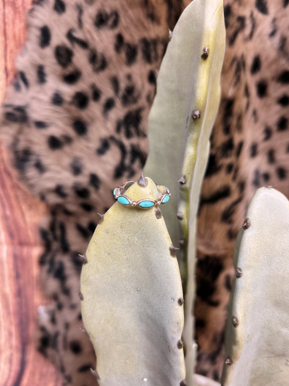 Turquoise Sideways Stone Ring