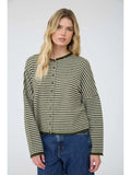Tennile Stripe Button Down Sweater